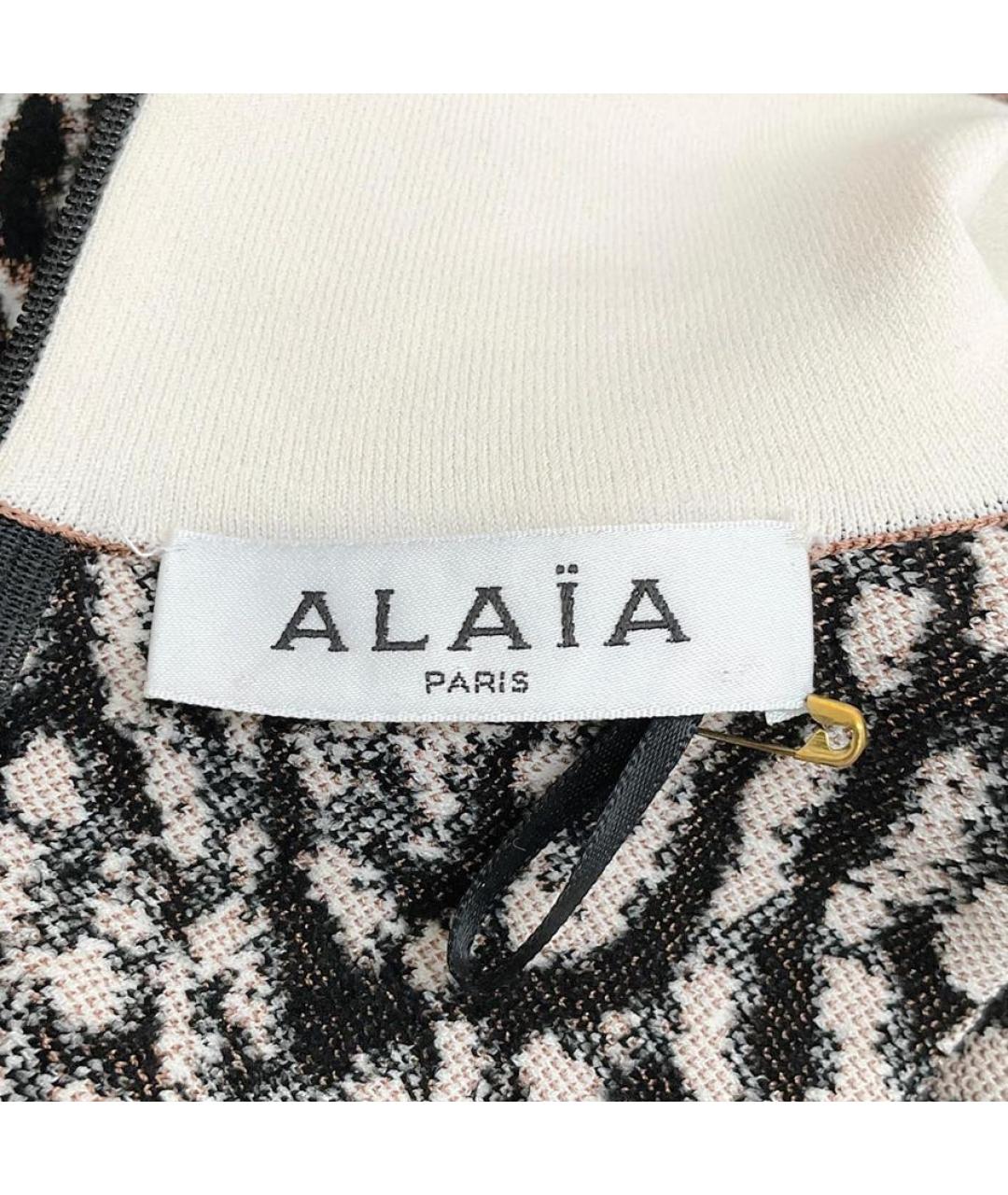 ALAIA Коричневое вискозное коктейльное платье, фото 5