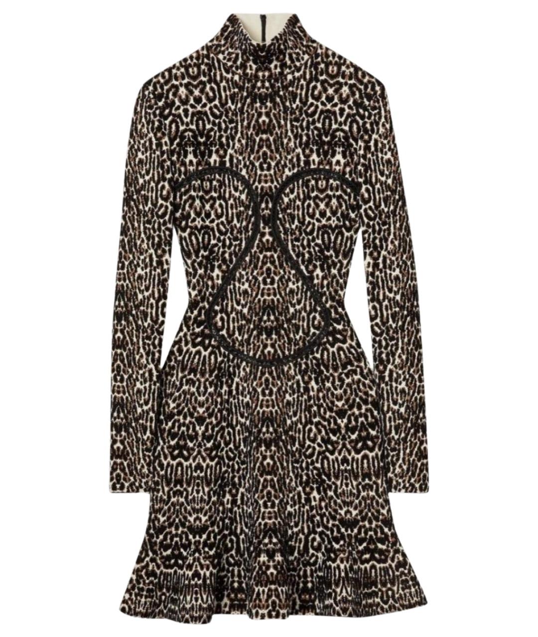 ALAIA Коричневое вискозное коктейльное платье, фото 1