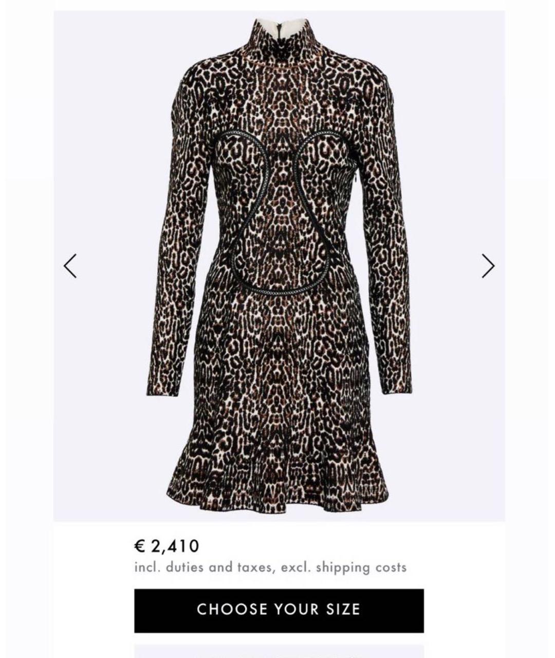 ALAIA Коричневое вискозное коктейльное платье, фото 2