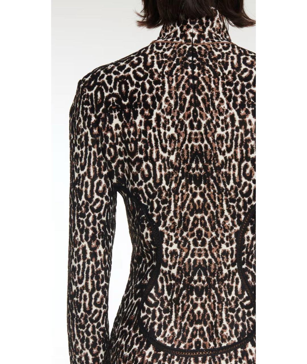 ALAIA Коричневое вискозное коктейльное платье, фото 6