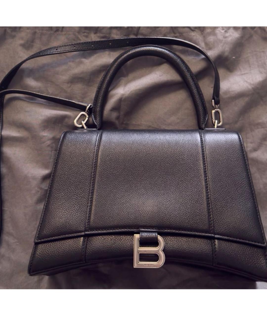 BALENCIAGA Черная кожаная сумка с короткими ручками, фото 4