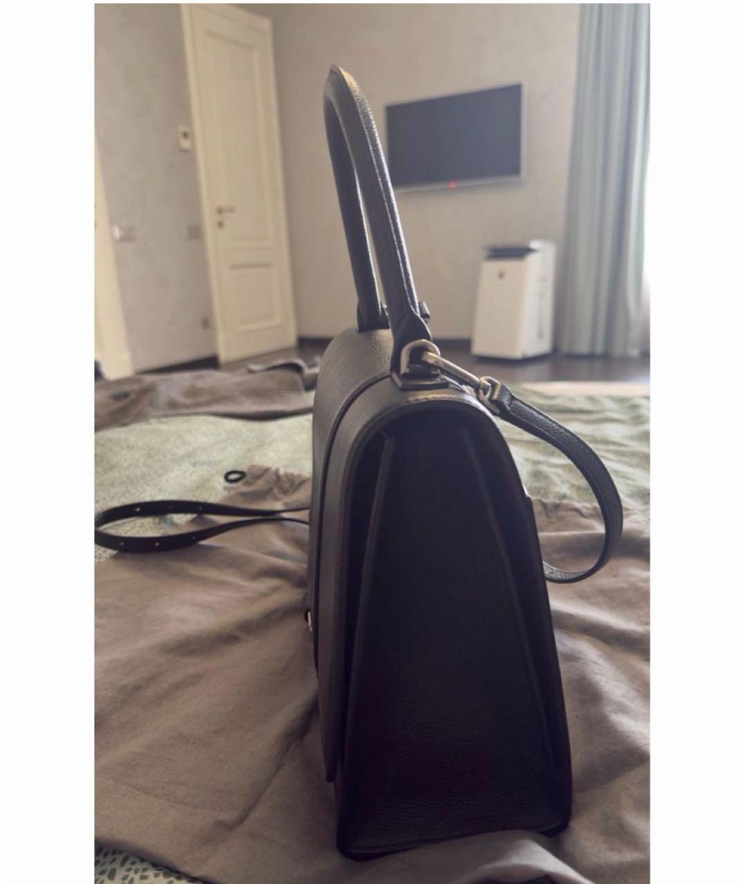 BALENCIAGA Черная кожаная сумка с короткими ручками, фото 2