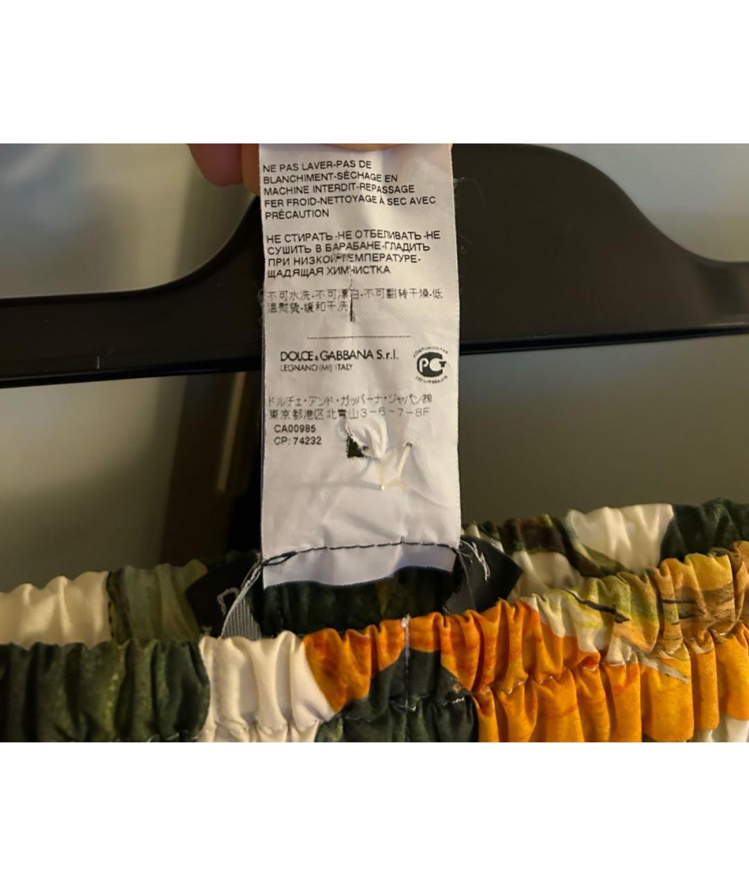 DOLCE&GABBANA Мульти хлопковые шорты, фото 5