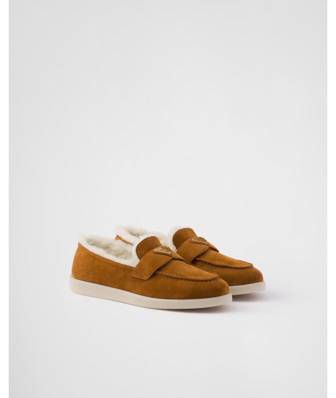 PRADA Коричневые кожаные лоферы, фото 2