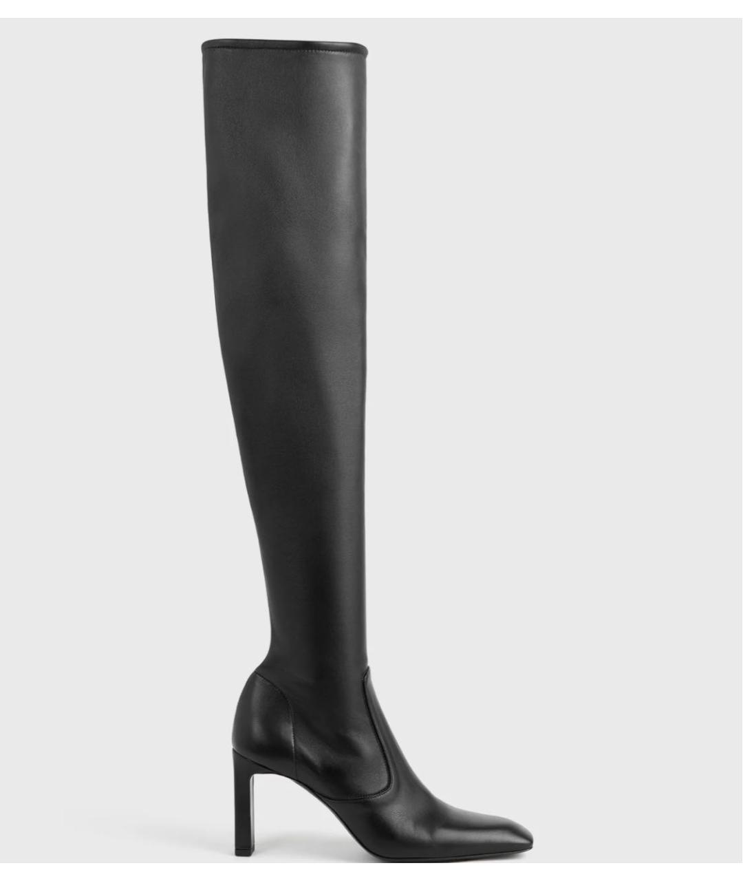 TOTEME Черные кожаные ботфорты, фото 5