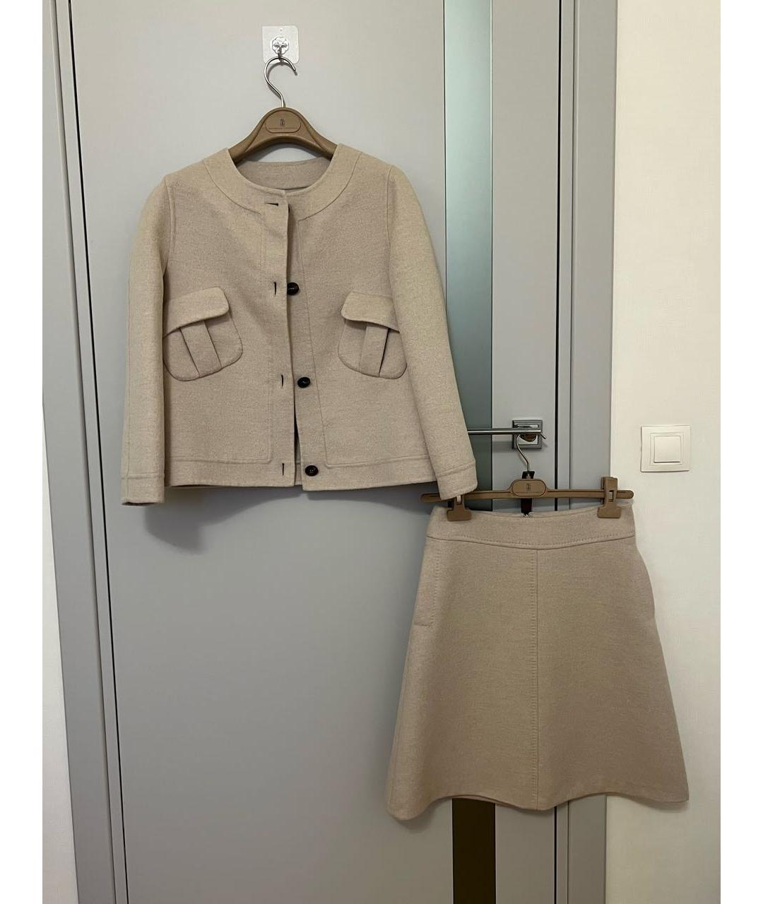 KITON Бежевый шерстяной жакет/пиджак, фото 7