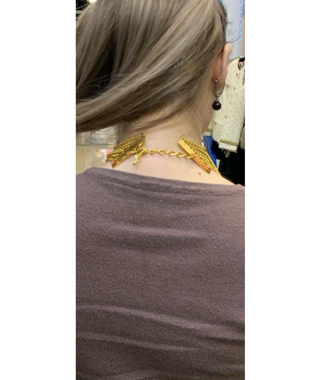 DOLCE&GABBANA Золотое латунное колье, фото 4