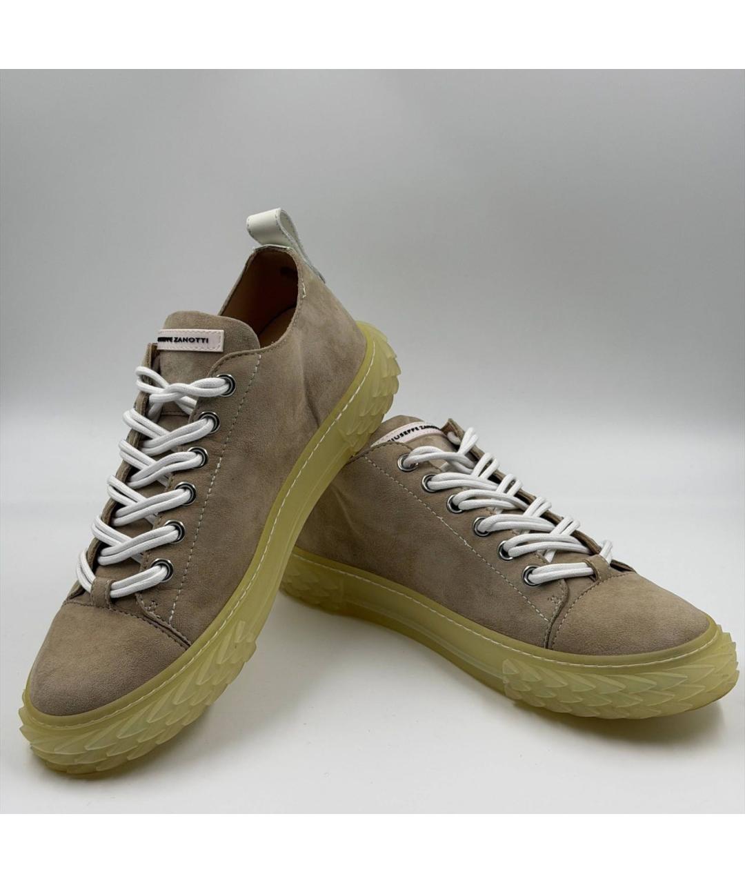 GIUSEPPE ZANOTTI DESIGN Бежевые низкие кроссовки / кеды, фото 4
