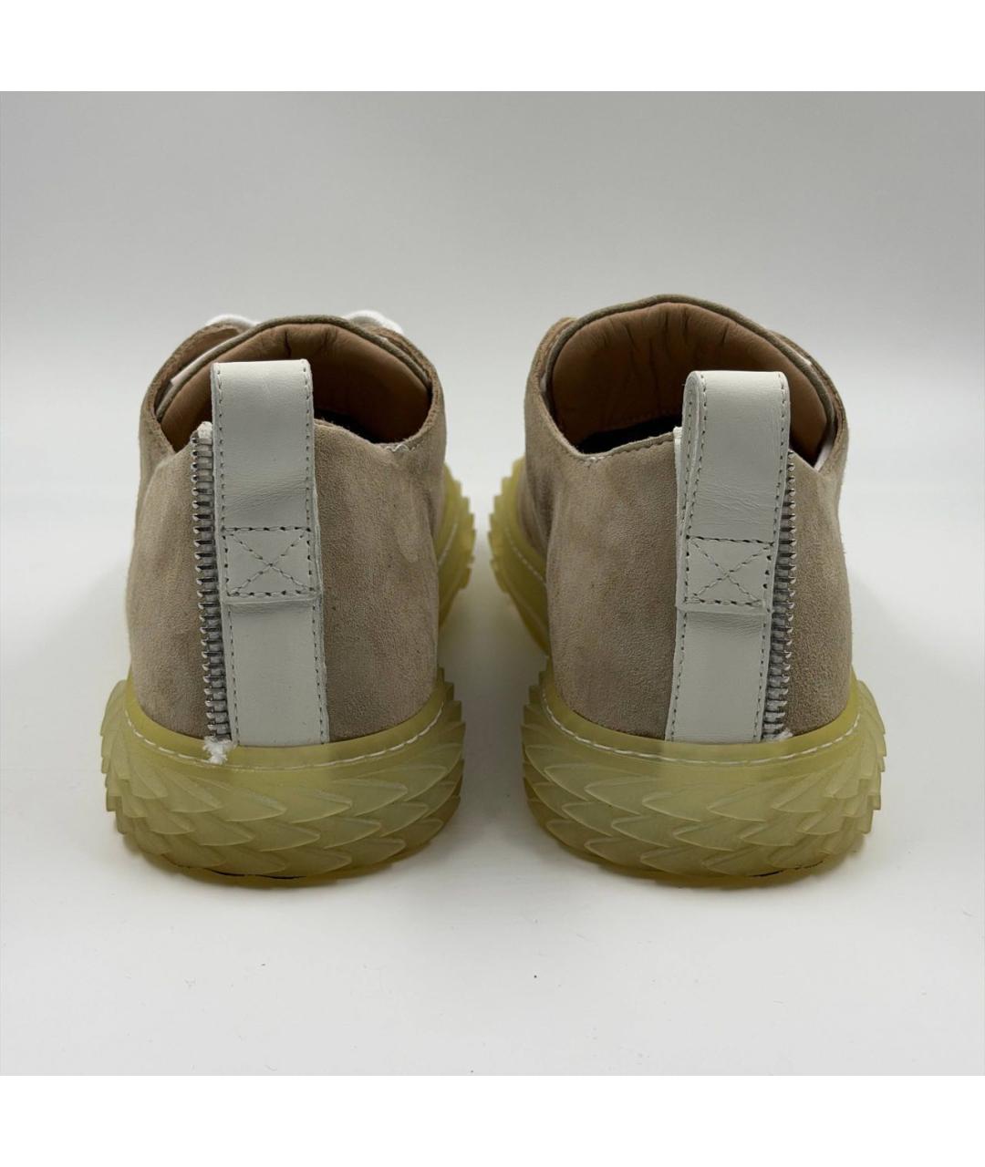 GIUSEPPE ZANOTTI DESIGN Бежевые низкие кроссовки / кеды, фото 5