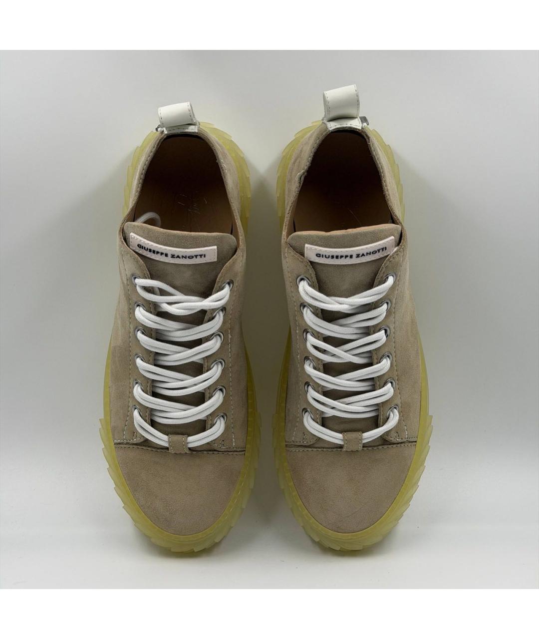 GIUSEPPE ZANOTTI DESIGN Бежевые низкие кроссовки / кеды, фото 3