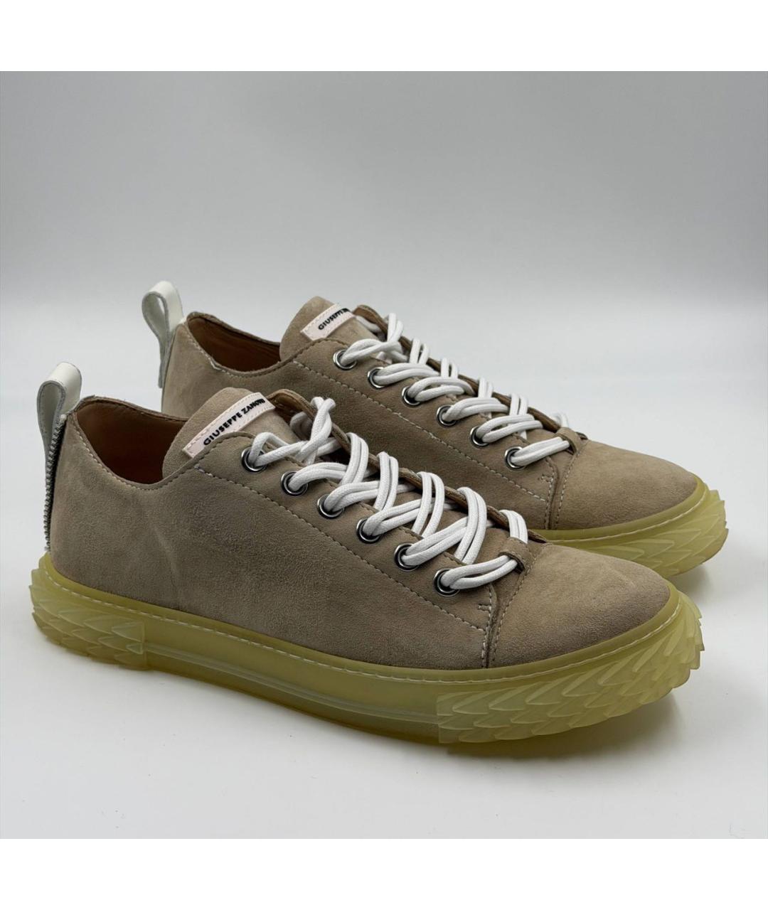 GIUSEPPE ZANOTTI DESIGN Бежевые низкие кроссовки / кеды, фото 2