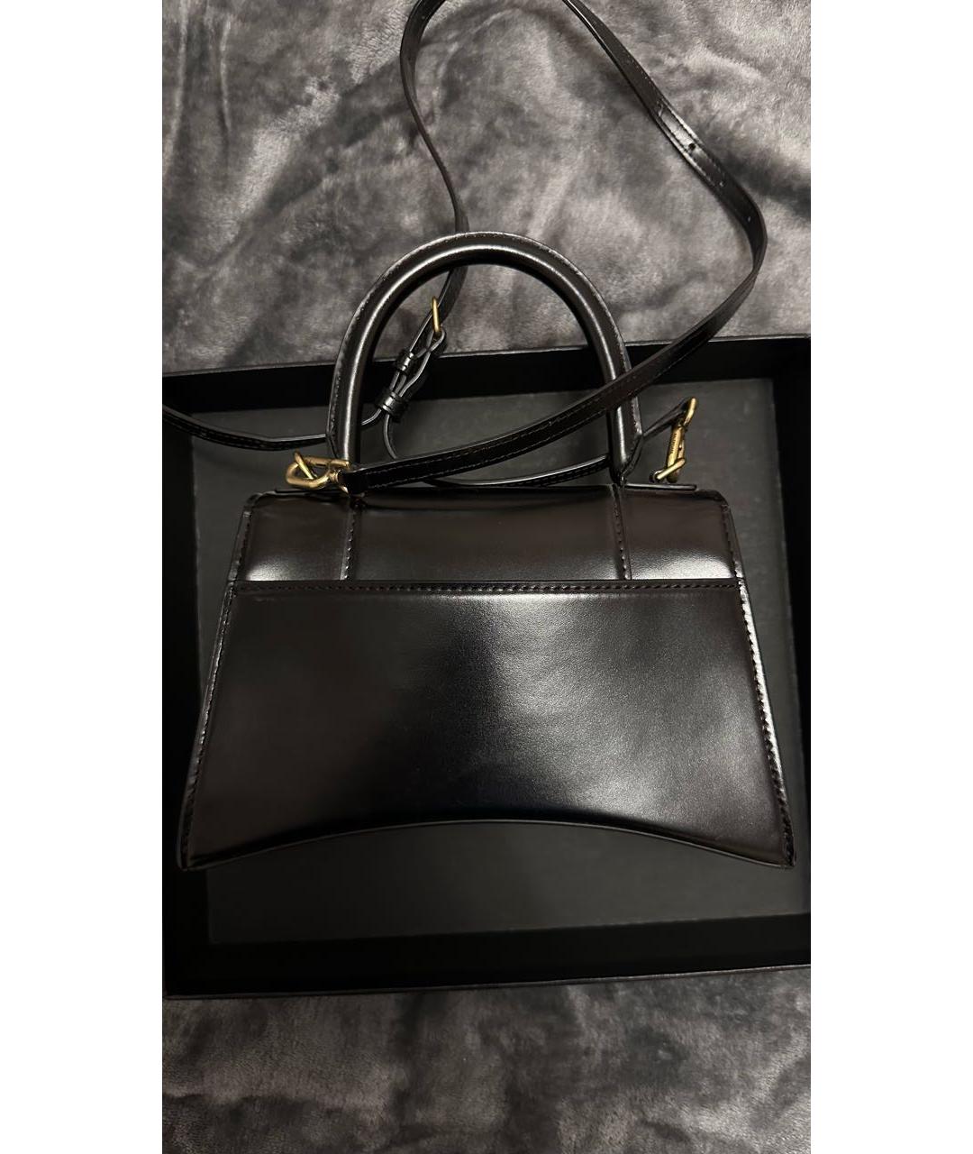 BALENCIAGA Черная кожаная сумка с короткими ручками, фото 2