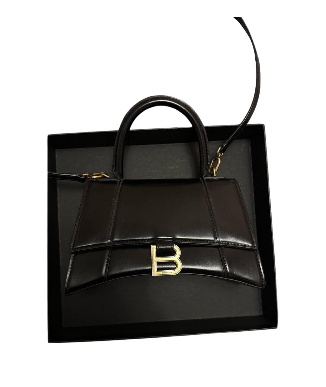 BALENCIAGA Черная кожаная сумка с короткими ручками, фото 6