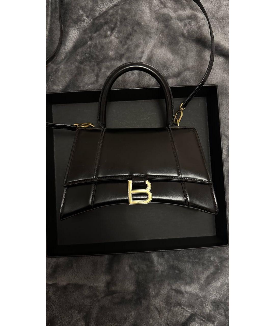 BALENCIAGA Черная кожаная сумка с короткими ручками, фото 3