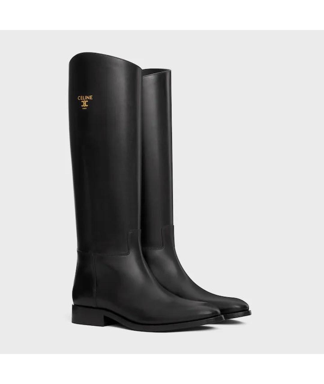 CELINE Черные кожаные ботинки, фото 3