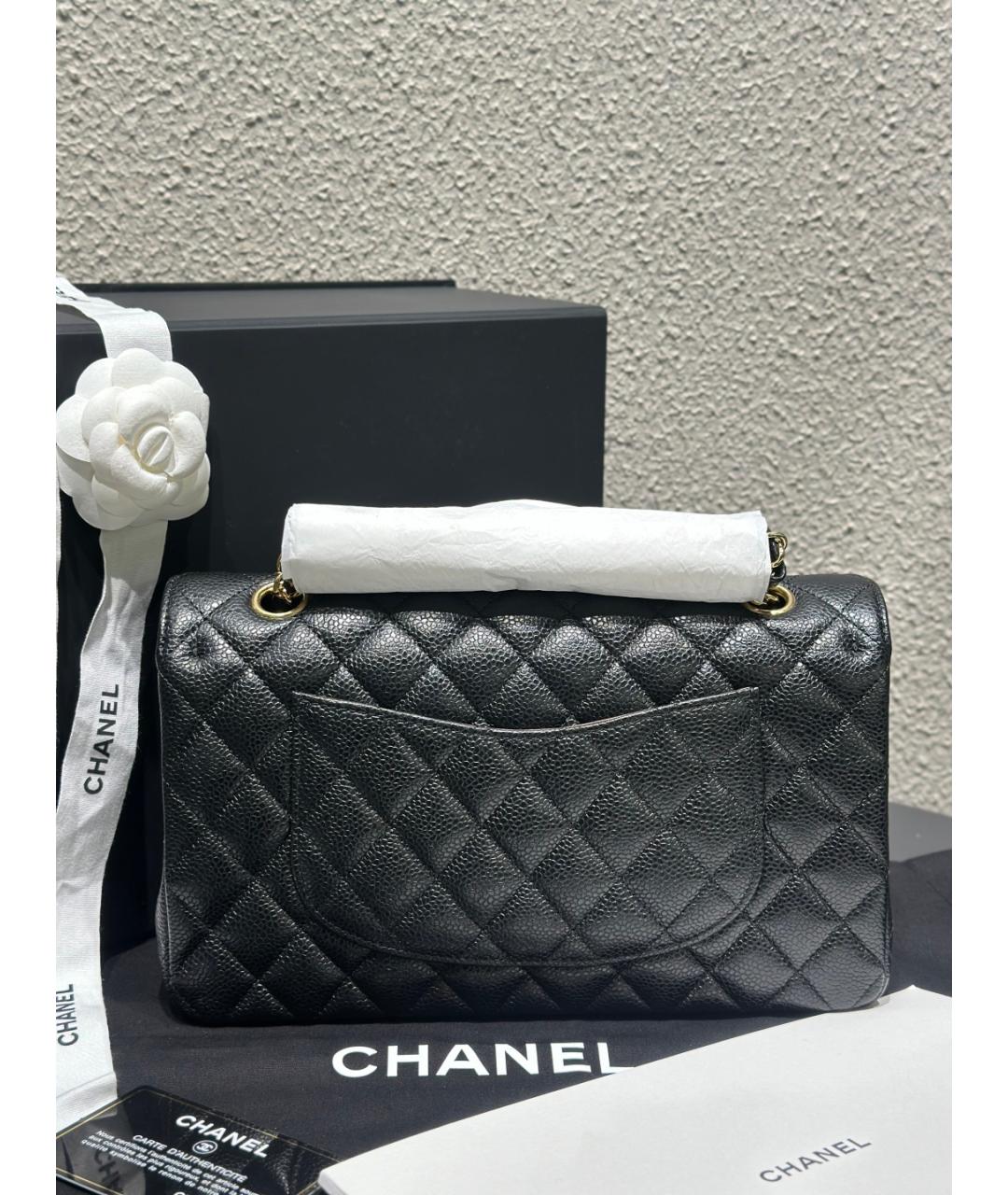 CHANEL Черная кожаная сумка через плечо, фото 6