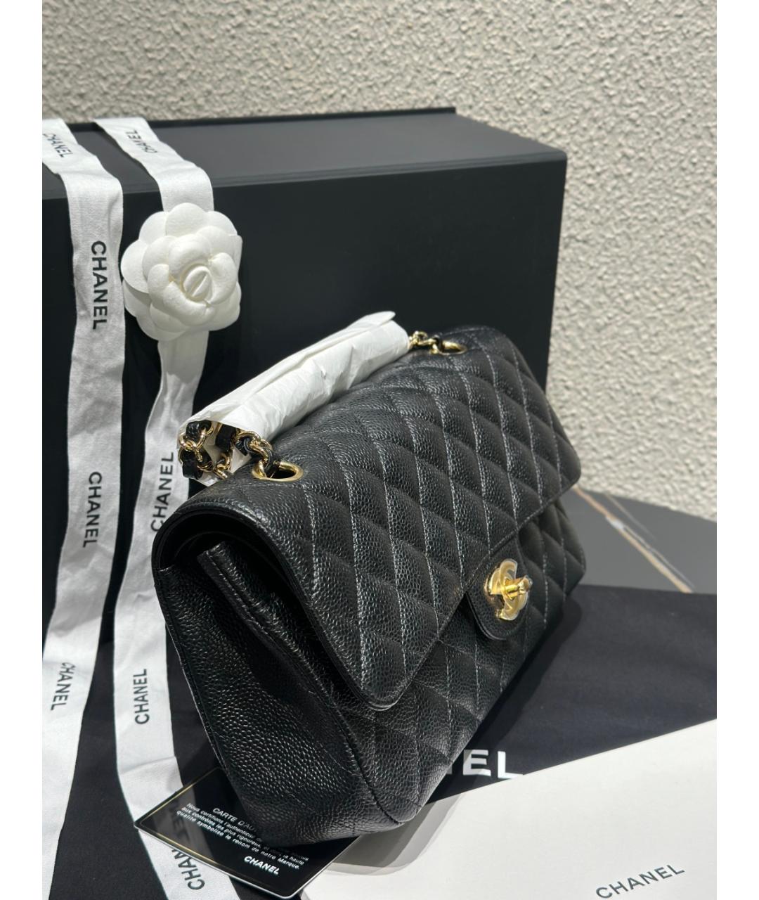 CHANEL Черная кожаная сумка через плечо, фото 3