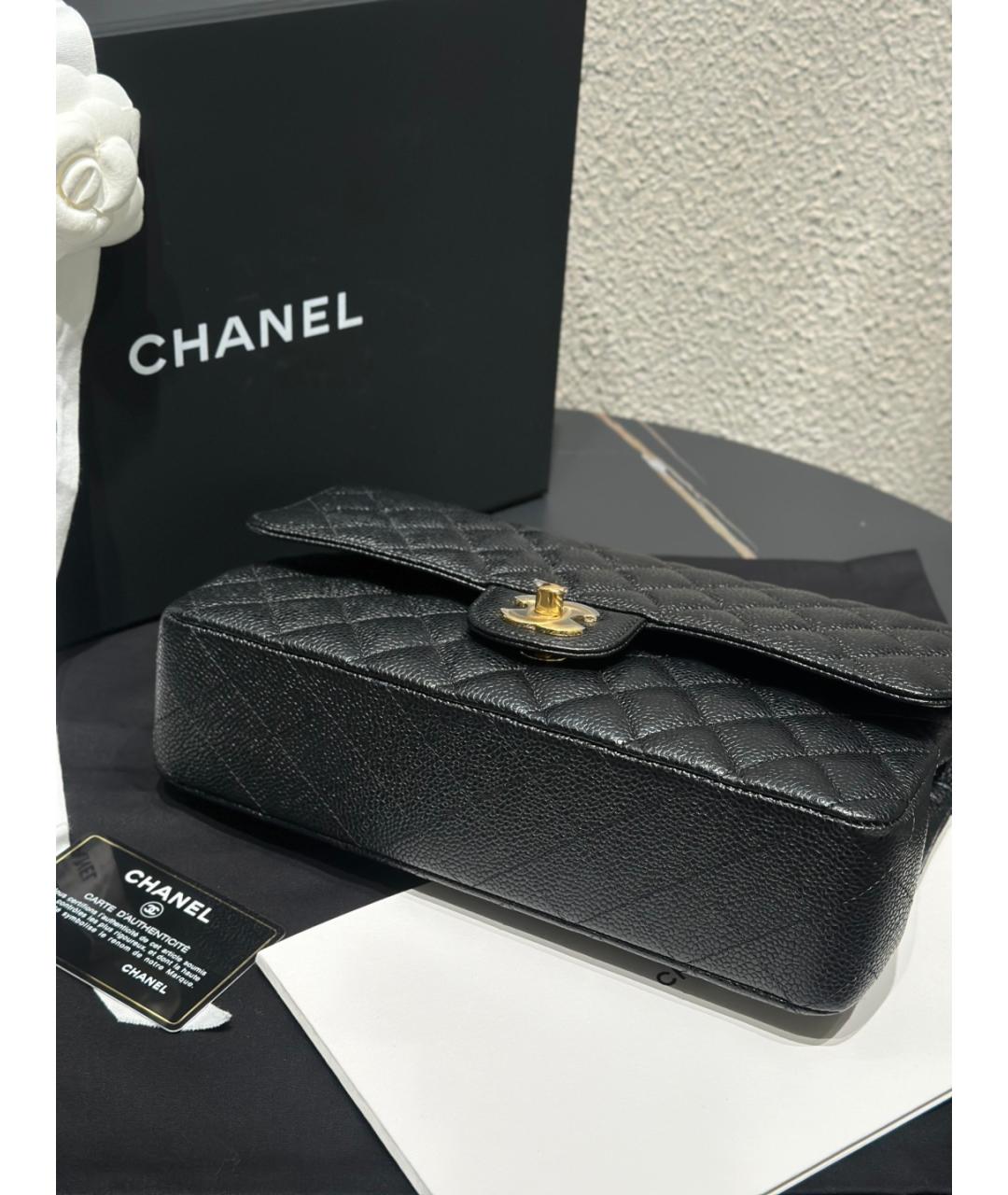 CHANEL Черная кожаная сумка через плечо, фото 5