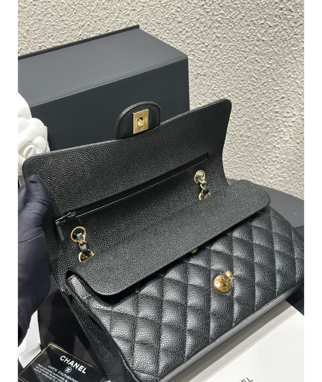 CHANEL Черная кожаная сумка через плечо, фото 7