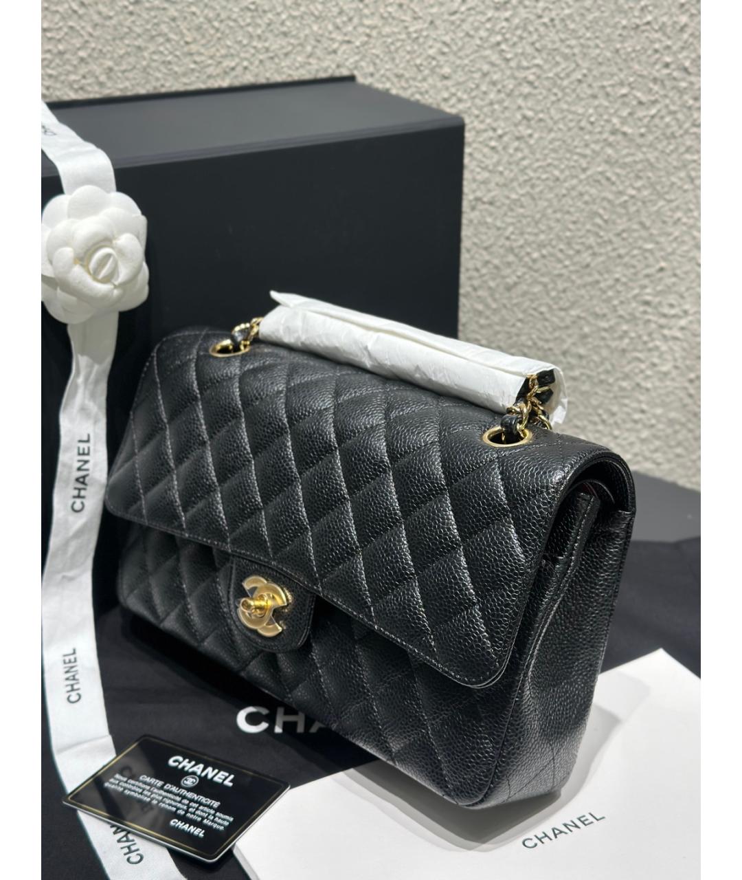 CHANEL Черная кожаная сумка через плечо, фото 4