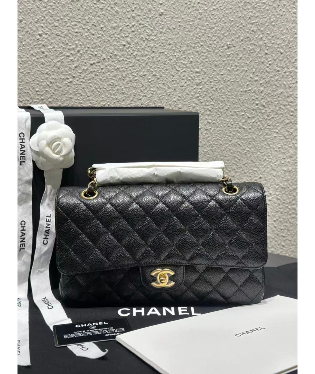 CHANEL Черная кожаная сумка через плечо, фото 10