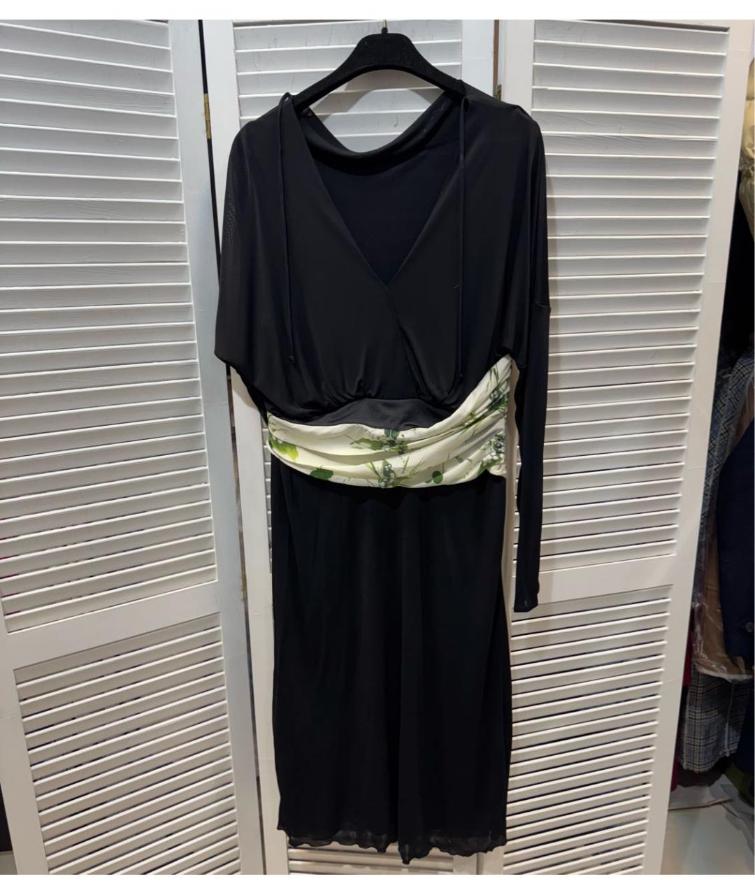 CAVALLI CLASS Черное вискозное коктейльное платье, фото 2