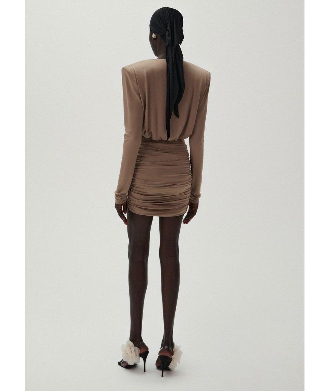 MAGDA BUTRYM Коричневое коктейльное платье, фото 4