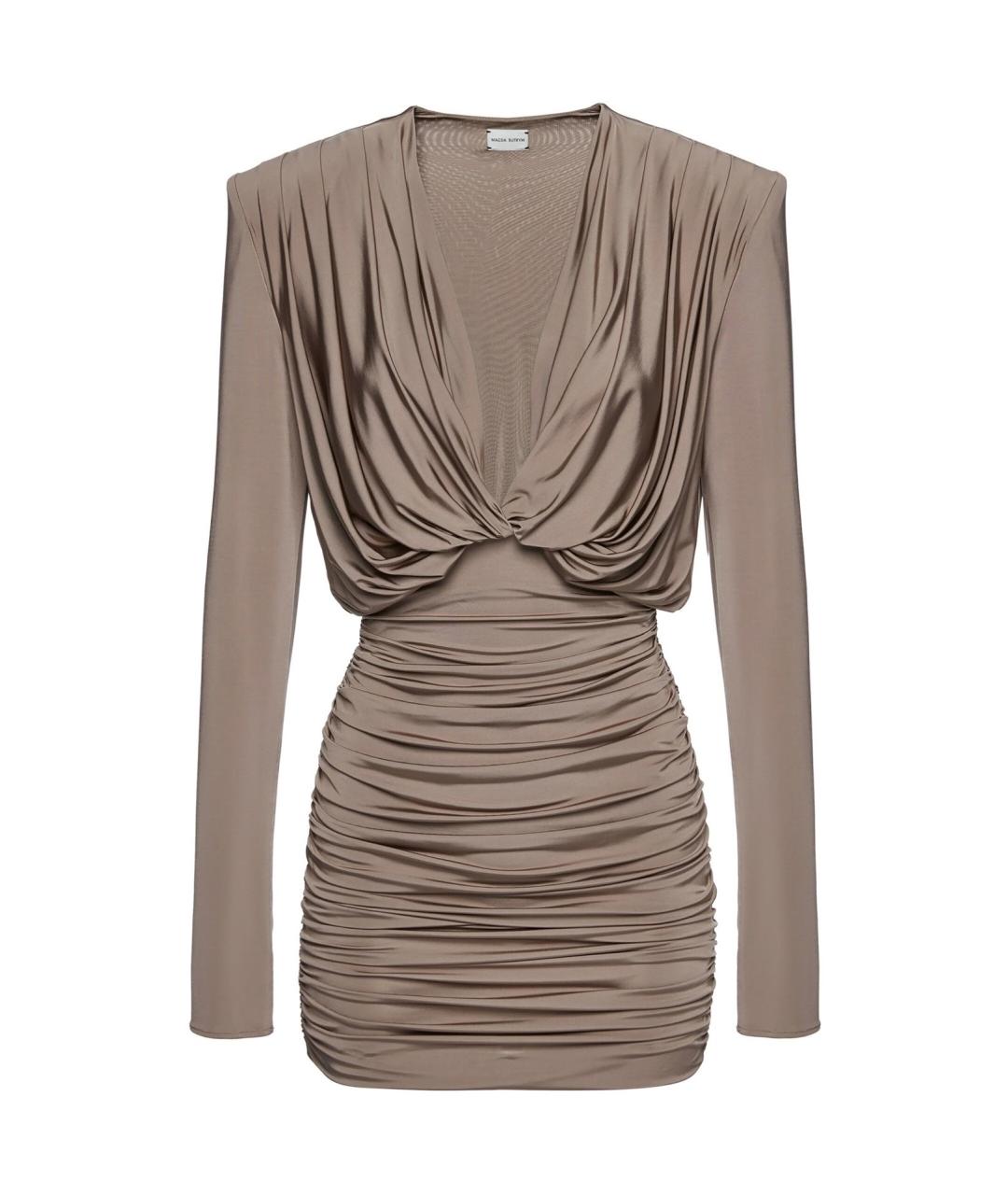 MAGDA BUTRYM Коричневое коктейльное платье, фото 1