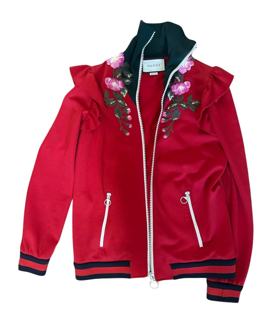 GUCCI Красный полиэстеровый джемпер / свитер, фото 1