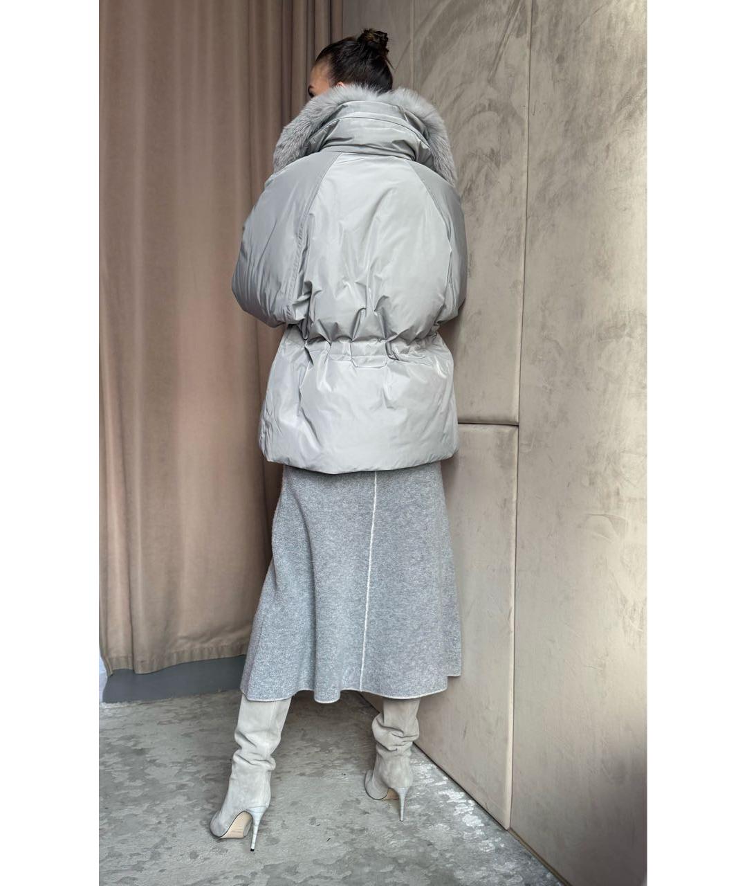 YVES SALOMON Антрацитовый пуховик, фото 7