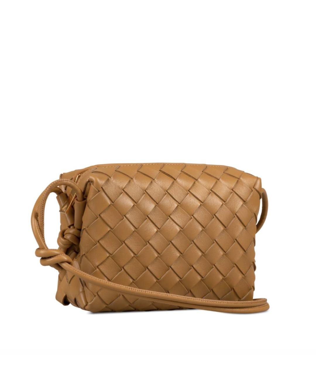 BOTTEGA VENETA Горчичная кожаная сумка через плечо, фото 2