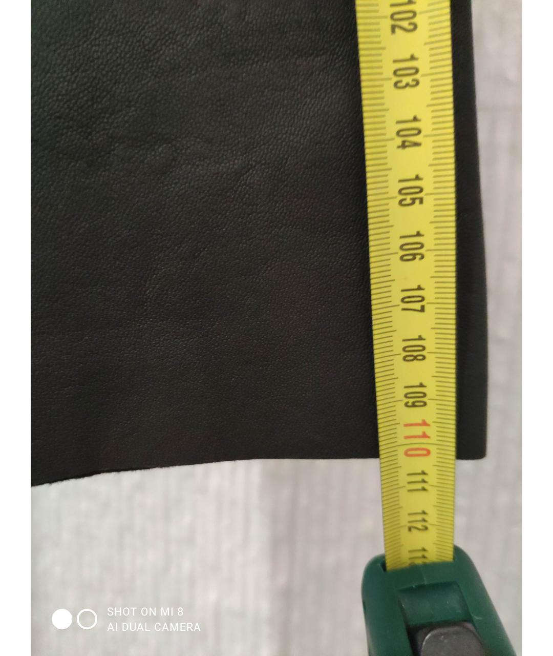 RICK OWENS Серые кожаные брюки чинос, фото 4