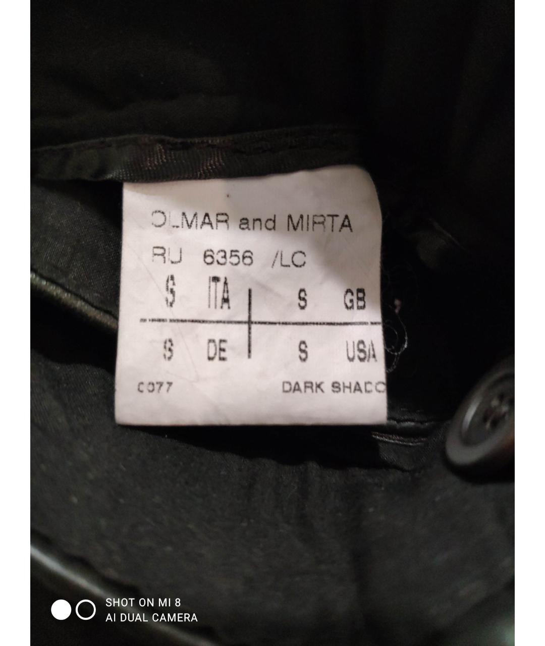 RICK OWENS Серые кожаные брюки чинос, фото 9