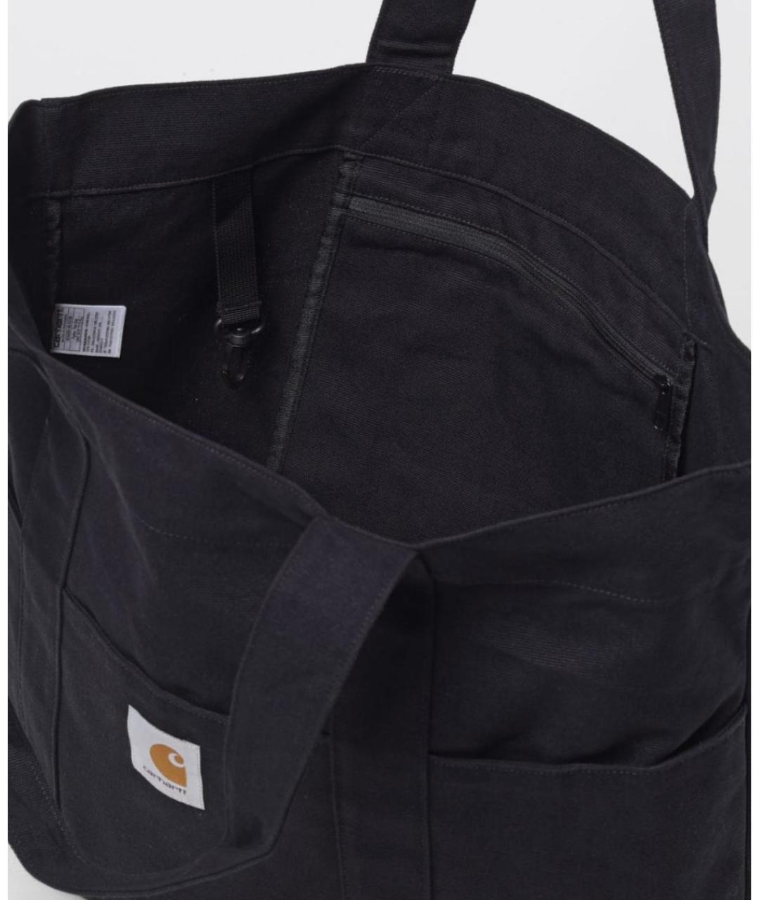 CARHARTT Черная тканевая сумка тоут, фото 3