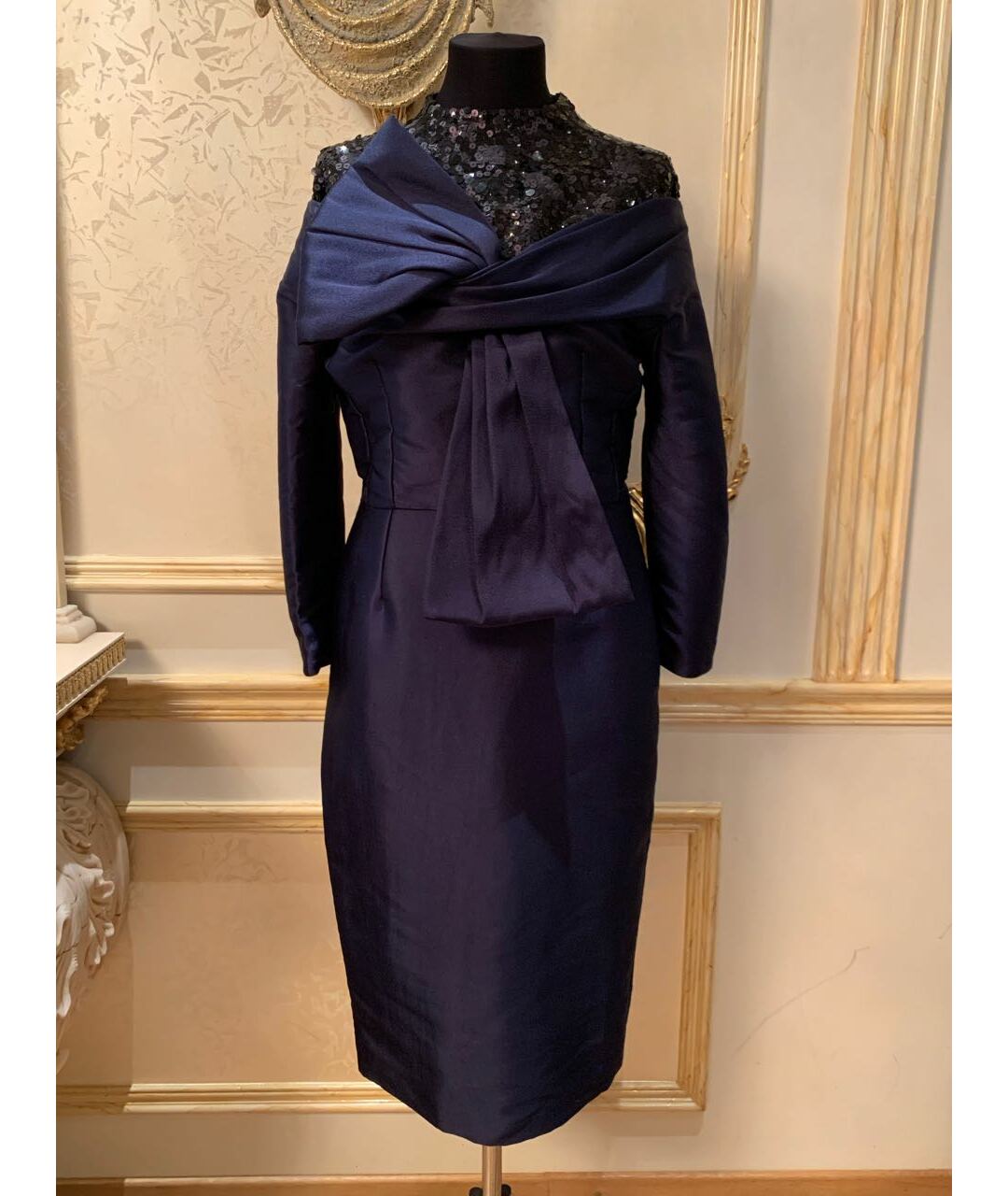 CHRISTIAN DIOR Синее коктейльное платье, фото 8