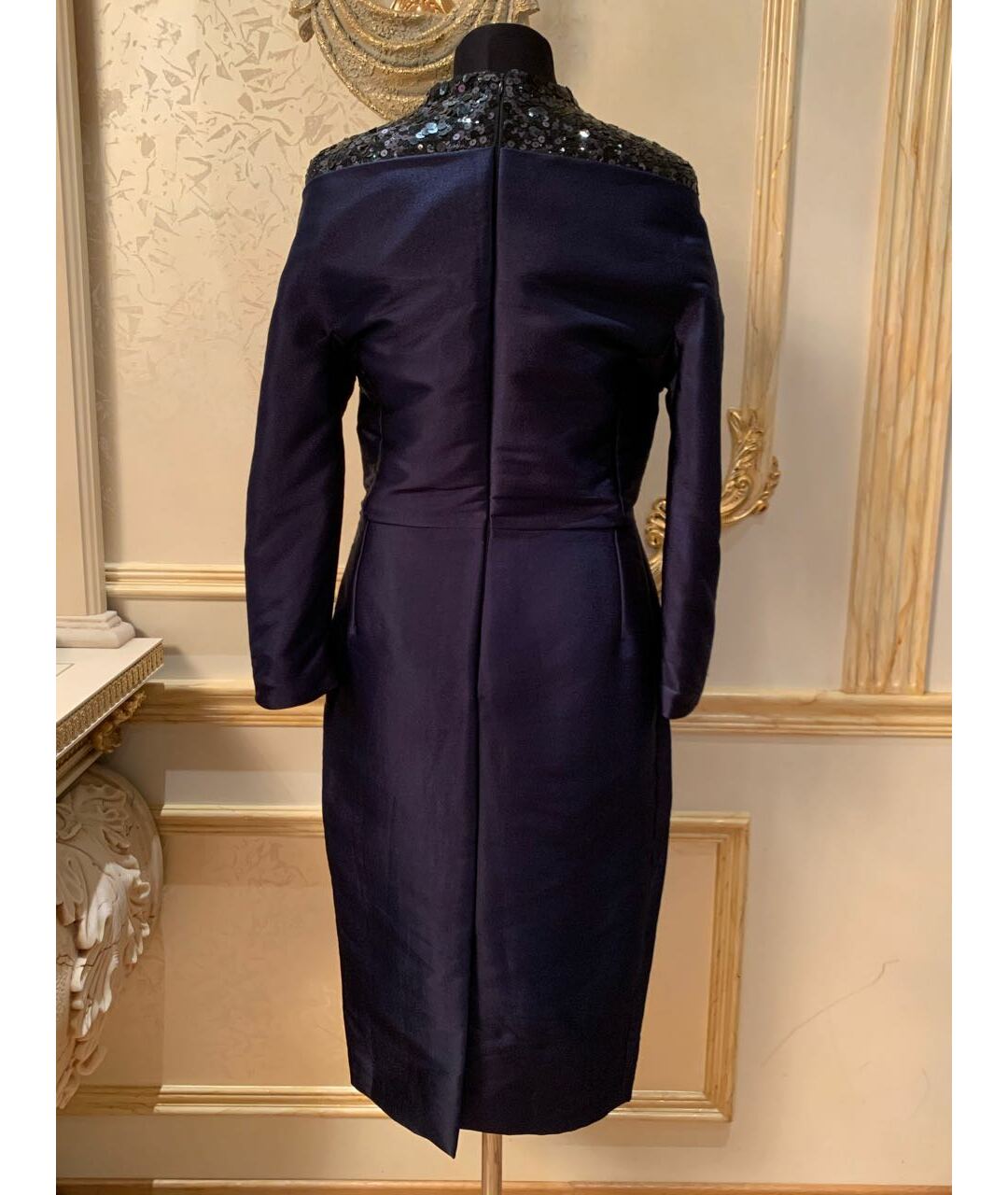 CHRISTIAN DIOR Синее коктейльное платье, фото 3