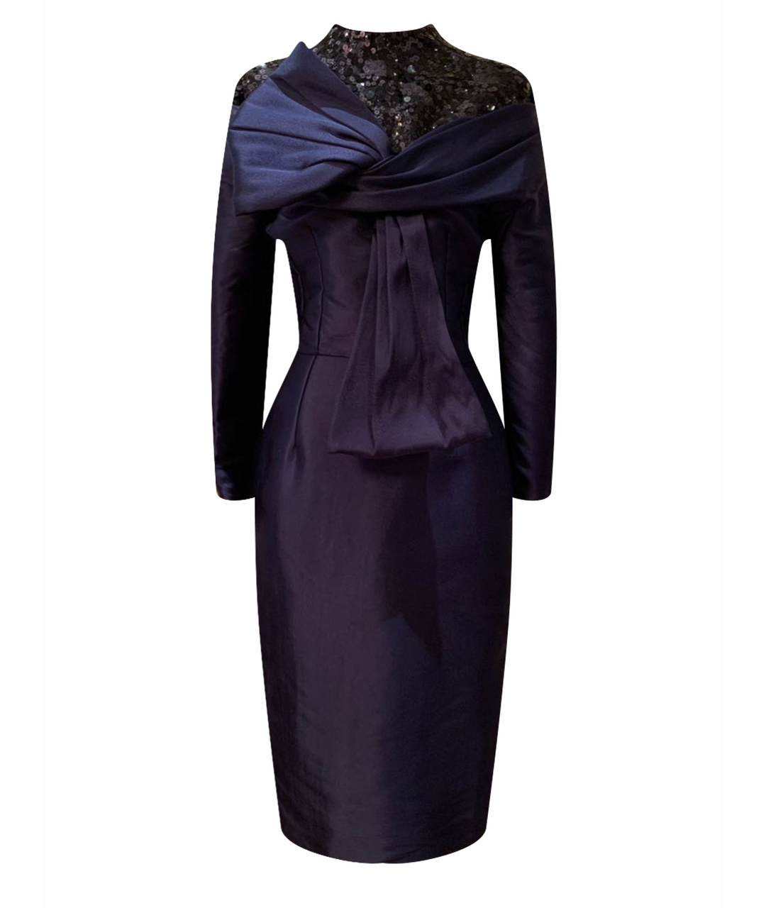 CHRISTIAN DIOR Синее коктейльное платье, фото 1