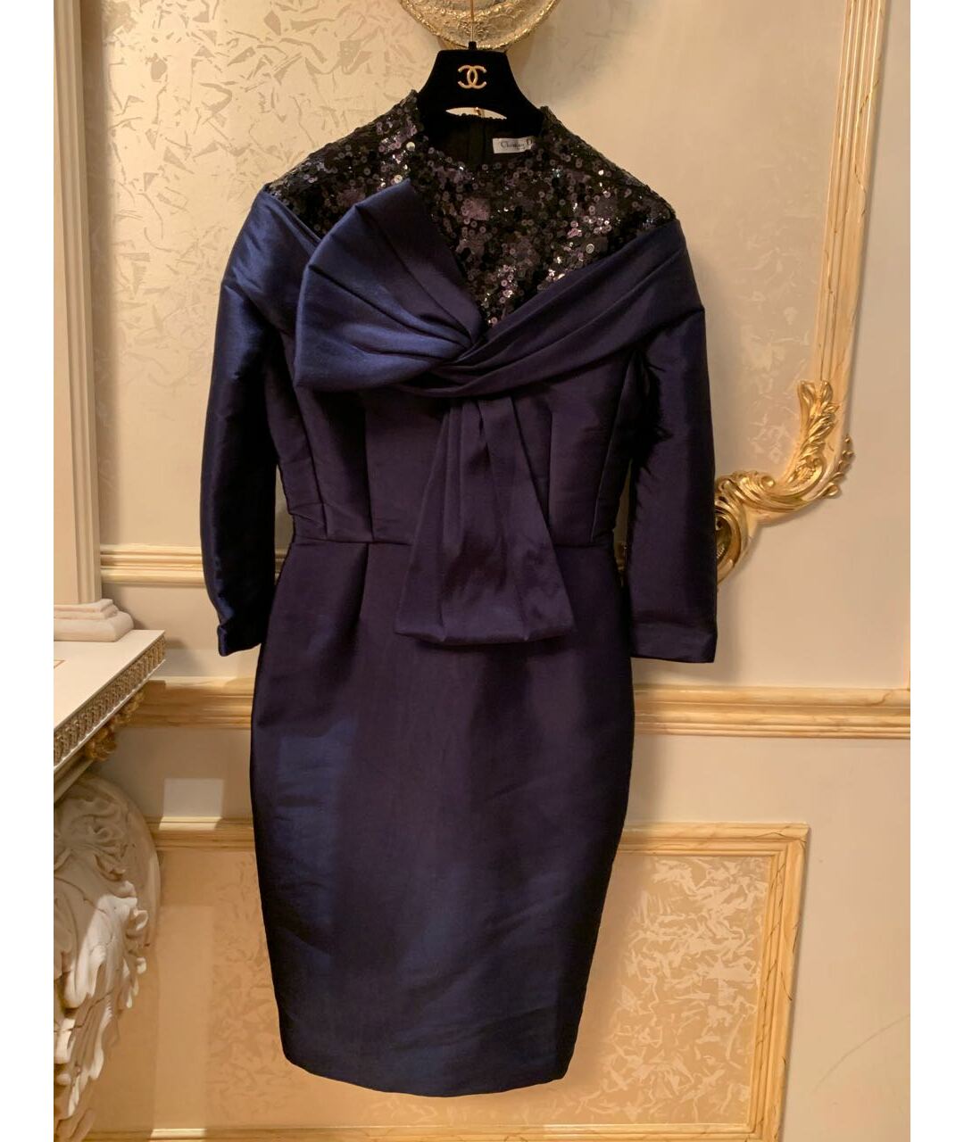 CHRISTIAN DIOR Синее коктейльное платье, фото 6