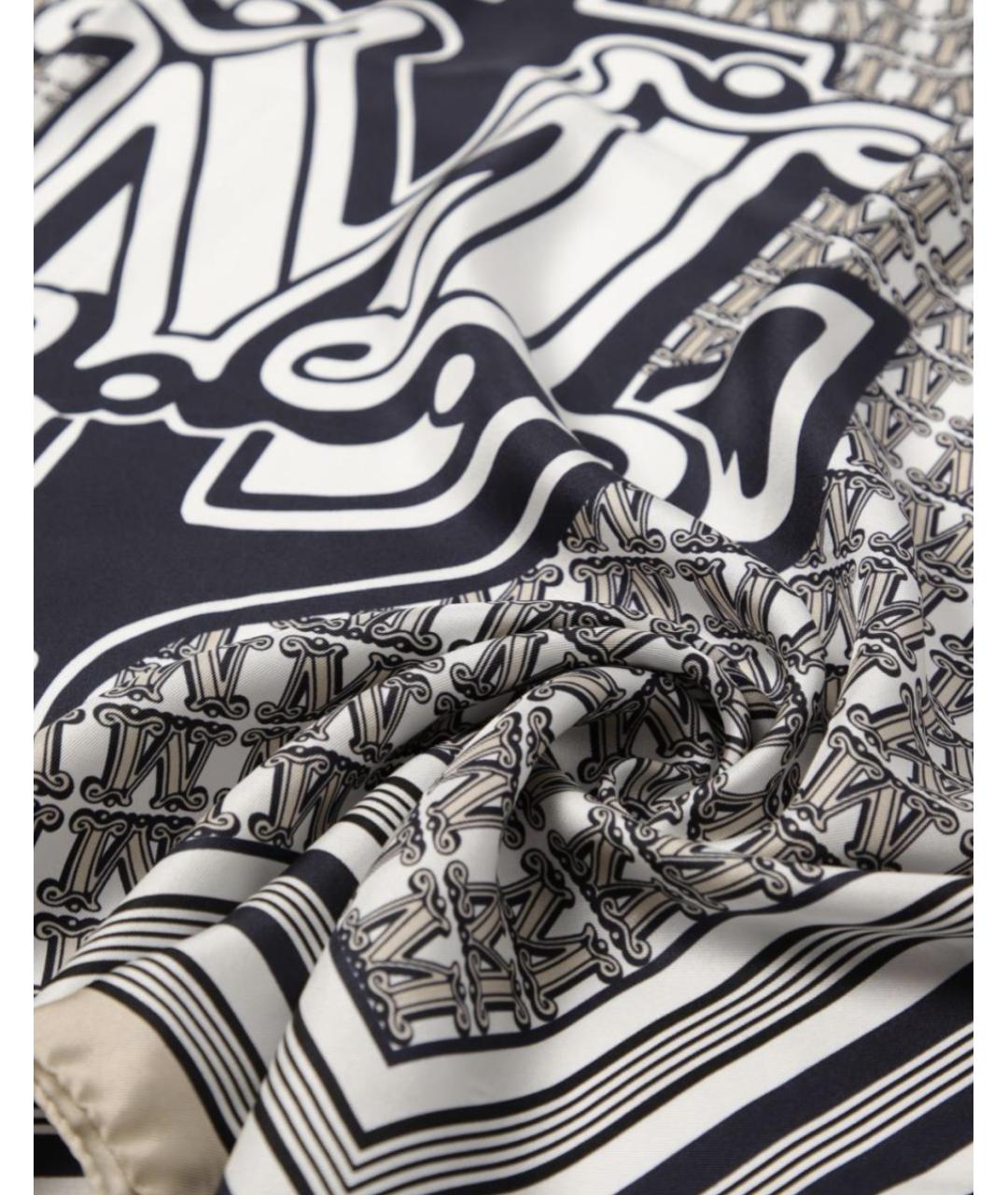 MAX MARA Синий шелковый платок, фото 2