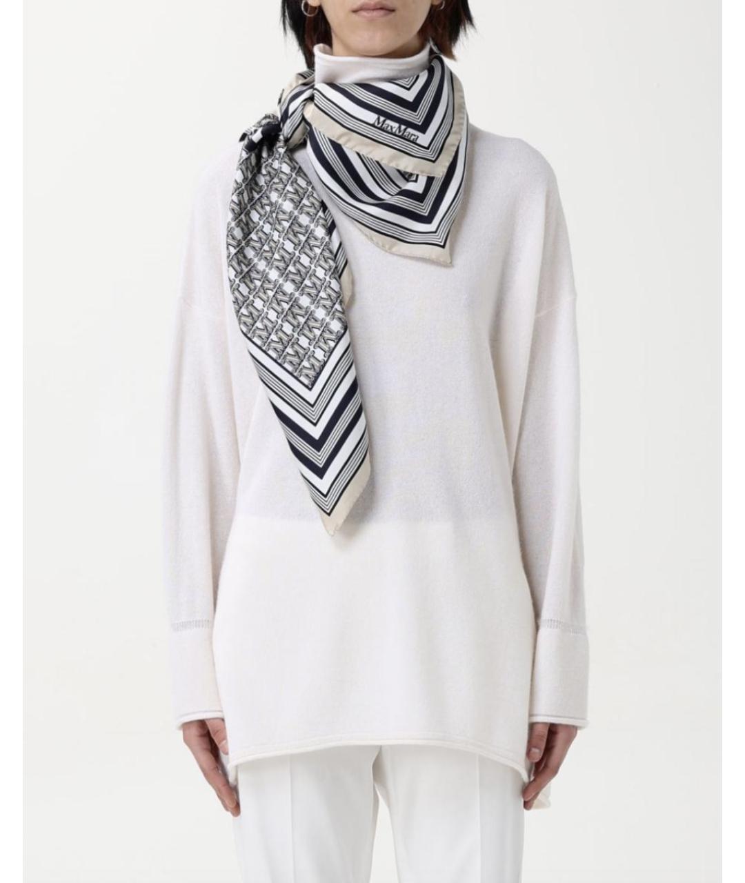 MAX MARA Синий шелковый платок, фото 3