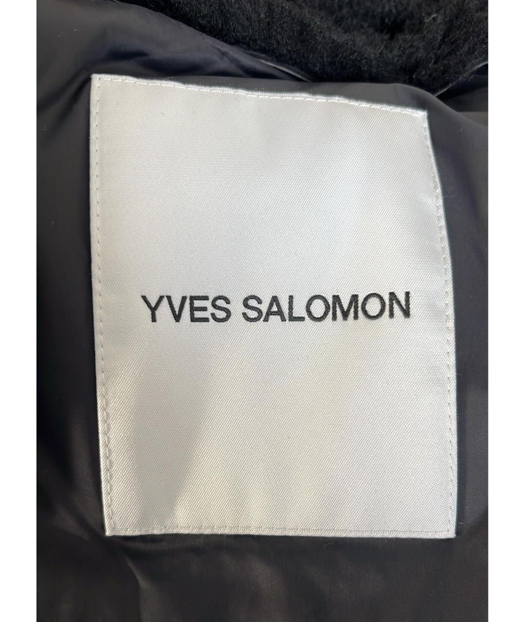 YVES SALOMON Черная меховая дубленка, фото 7