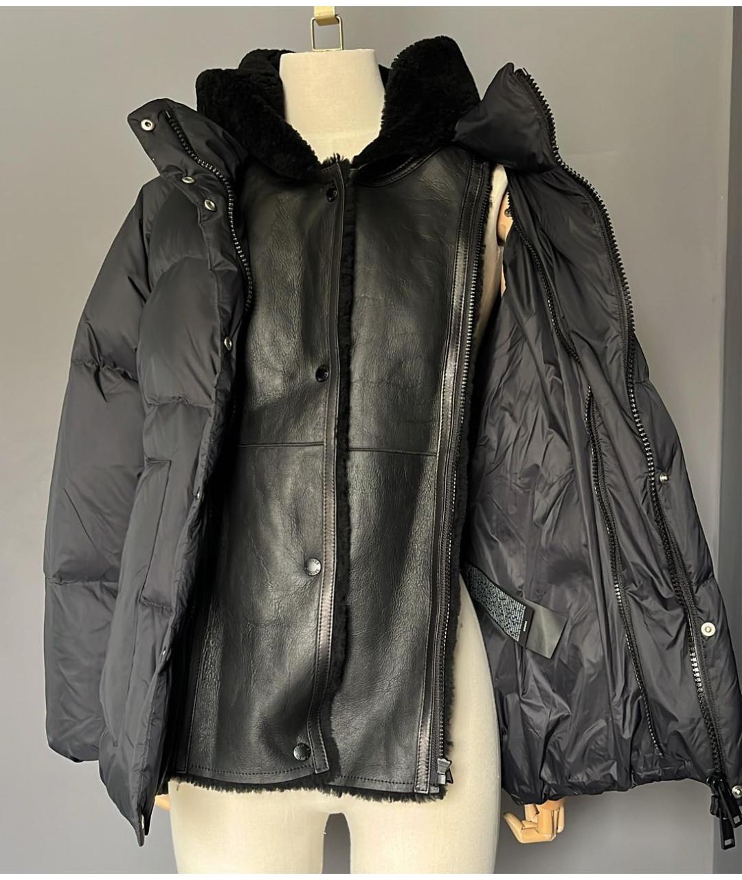 YVES SALOMON Черная меховая дубленка, фото 8