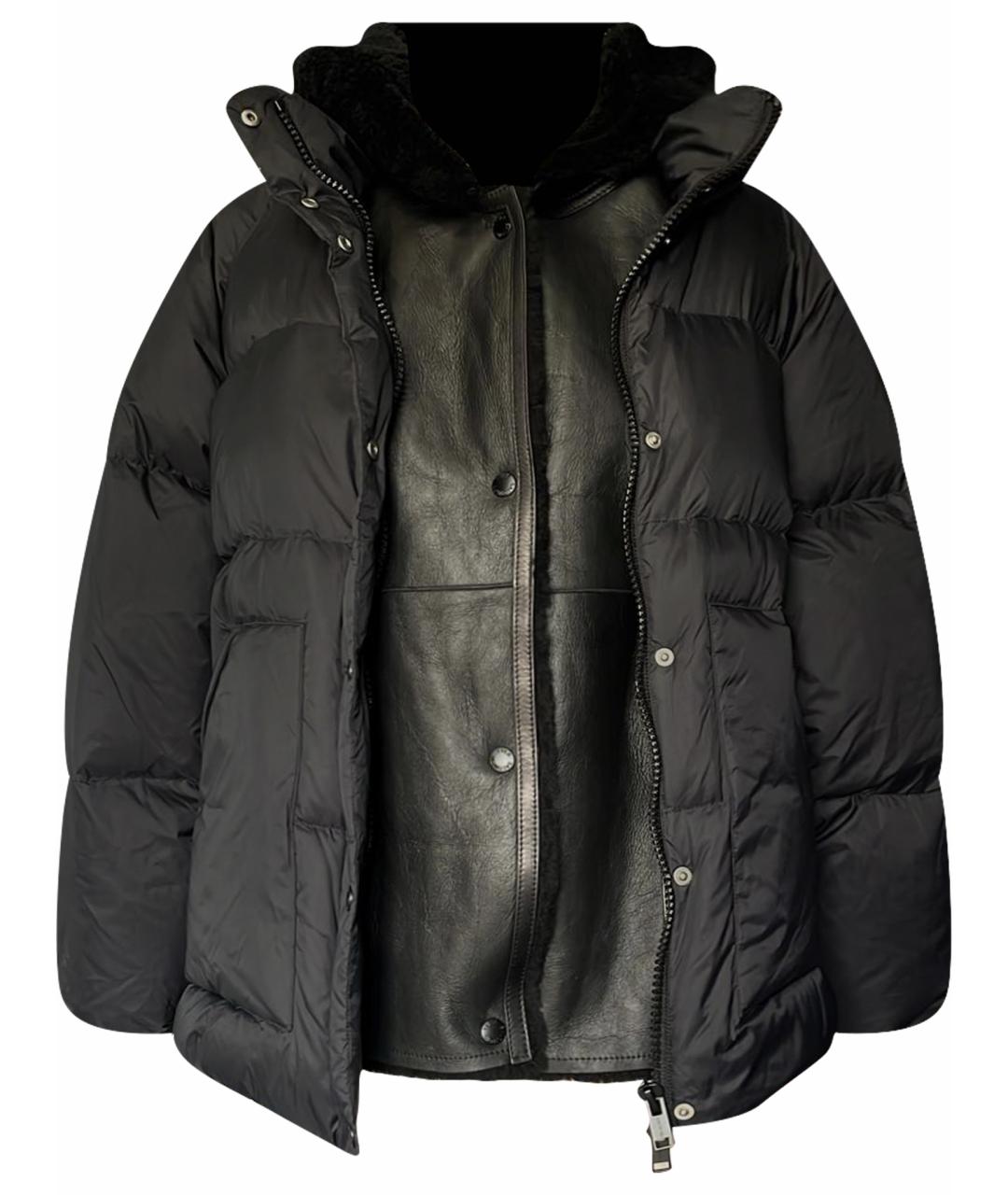 YVES SALOMON Черная меховая дубленка, фото 1