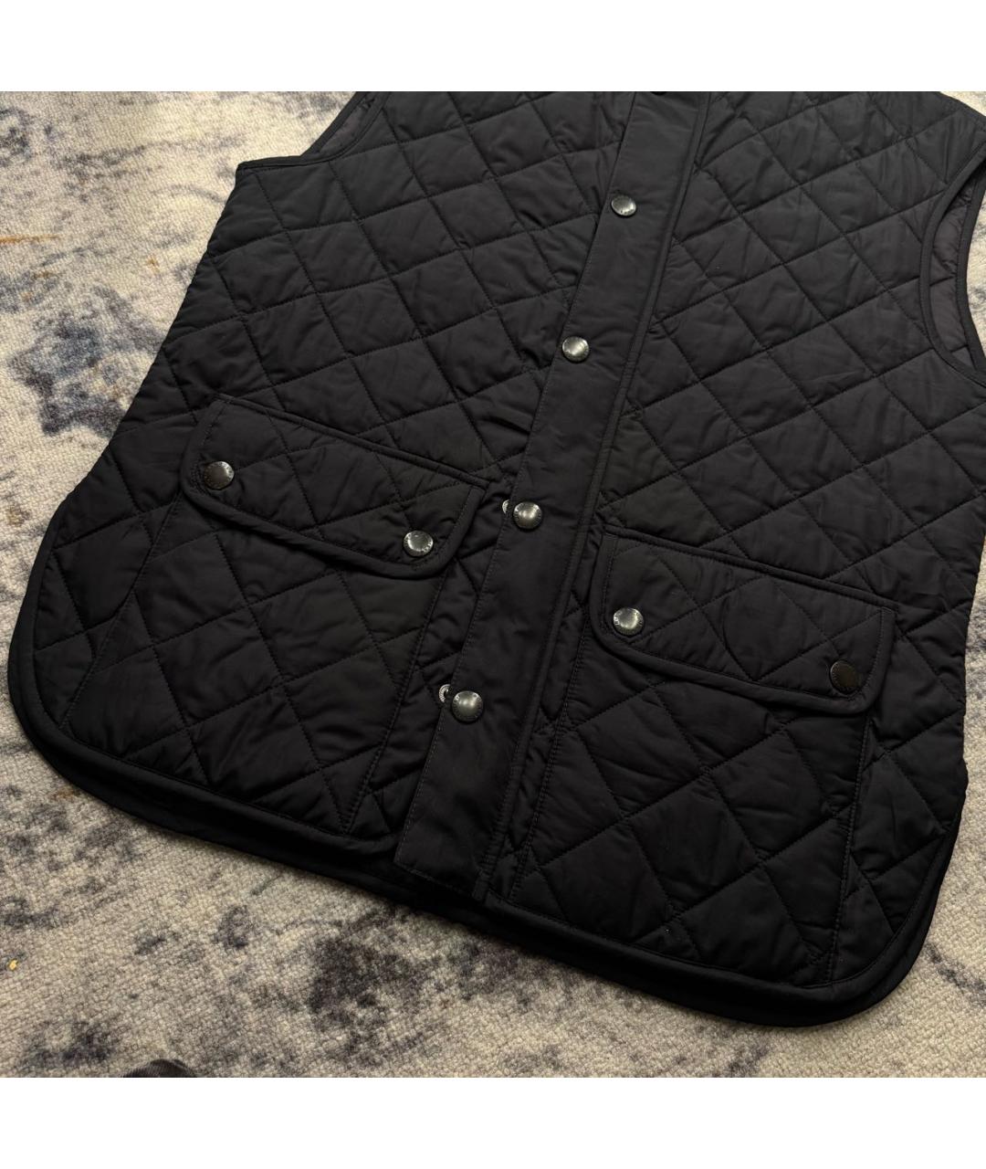 BARBOUR Темно-синий полиэстеровый жилет, фото 4