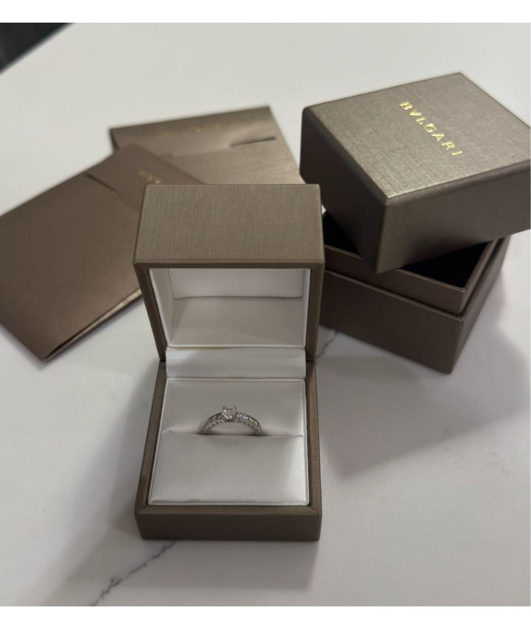 BVLGARI Серебряное платиновое кольцо, фото 2