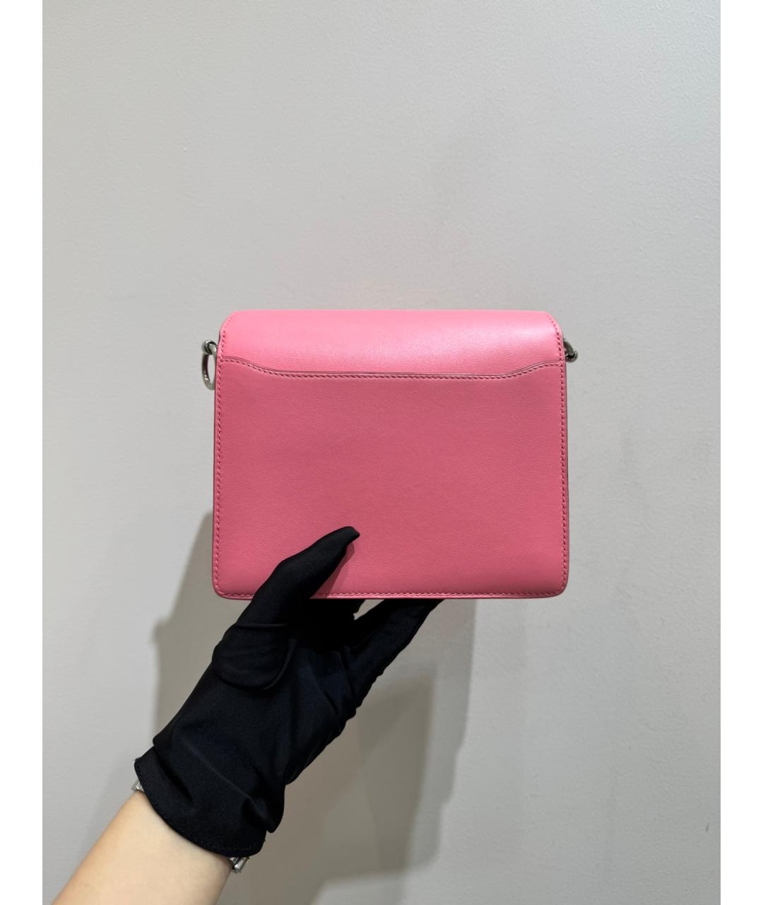 HERMES Розовая кожаная сумка через плечо, фото 4