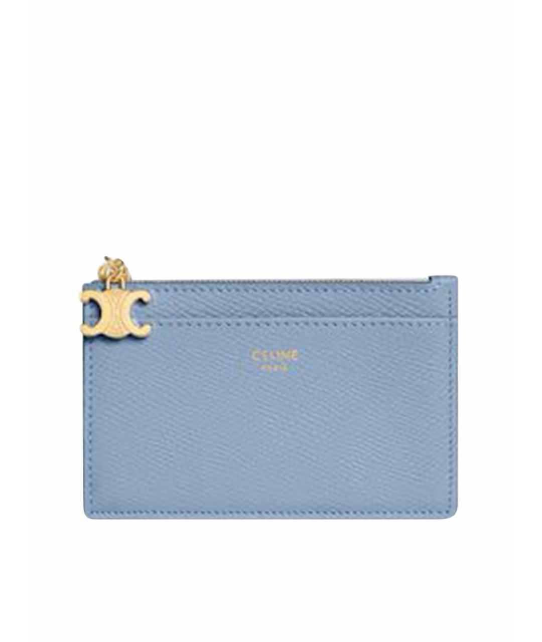 CELINE Голубой кожаный кардхолдер, фото 1
