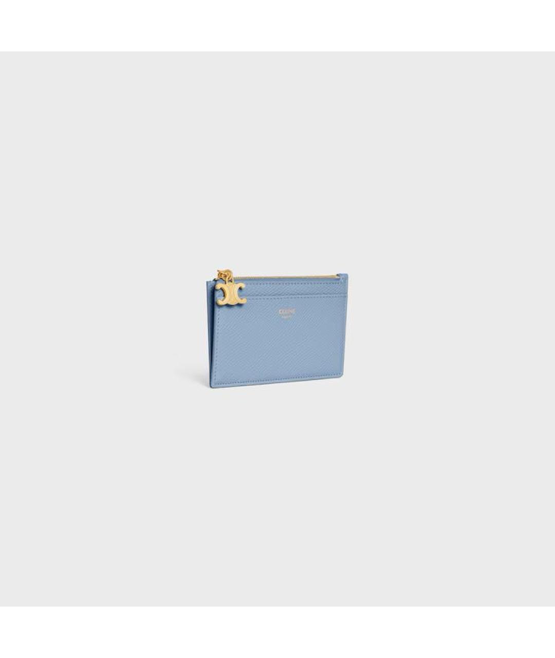 CELINE Голубой кожаный кардхолдер, фото 2