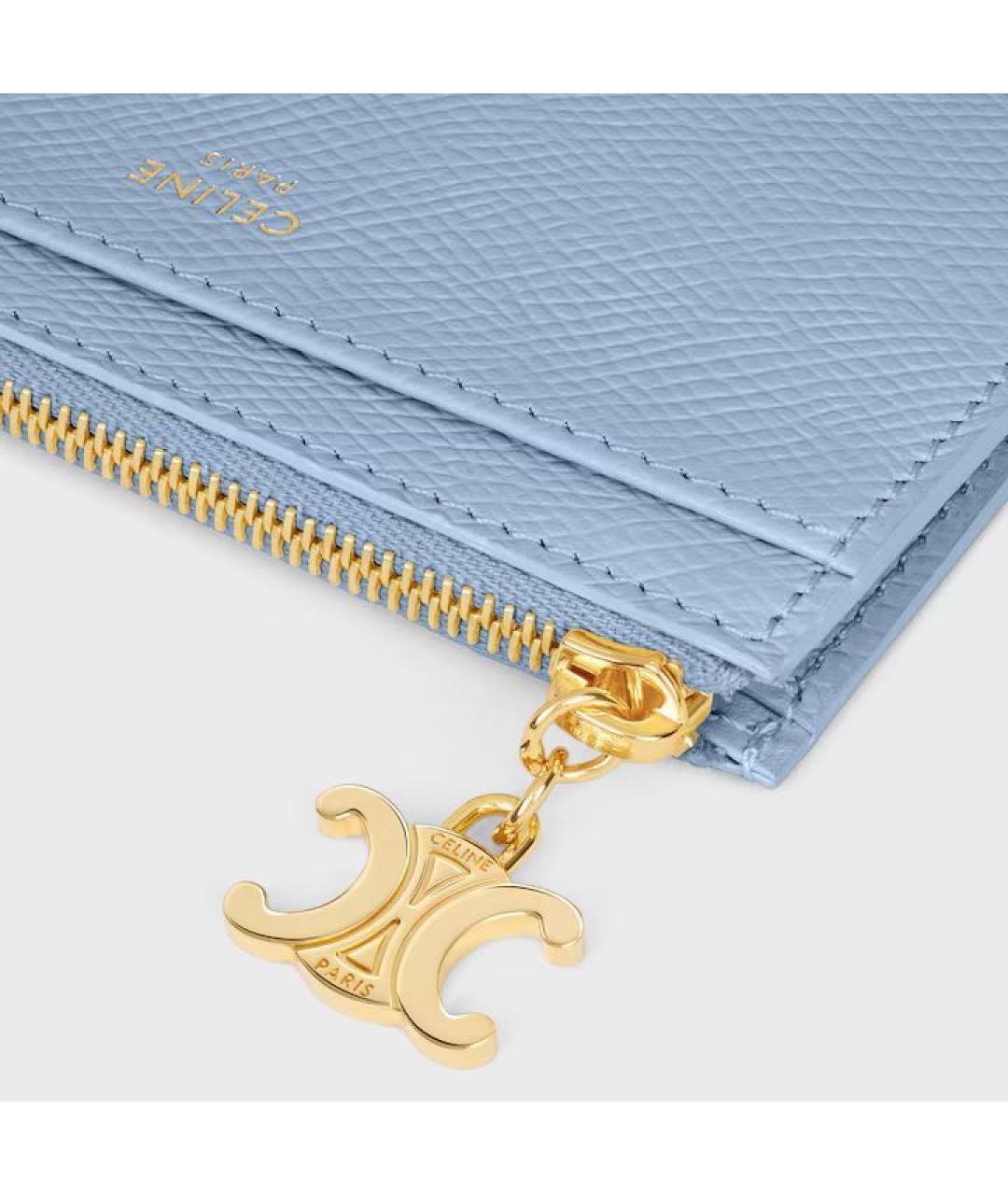 CELINE Голубой кожаный кардхолдер, фото 4