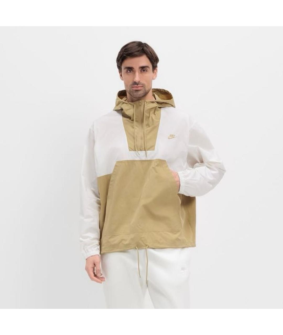 NIKE Бежевая полиэстеровая куртка, фото 3